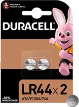 Duracell (1 Confezione) Duracell Spec. Batterie 2pz Bottone LR44 76A/A76/V13GA
